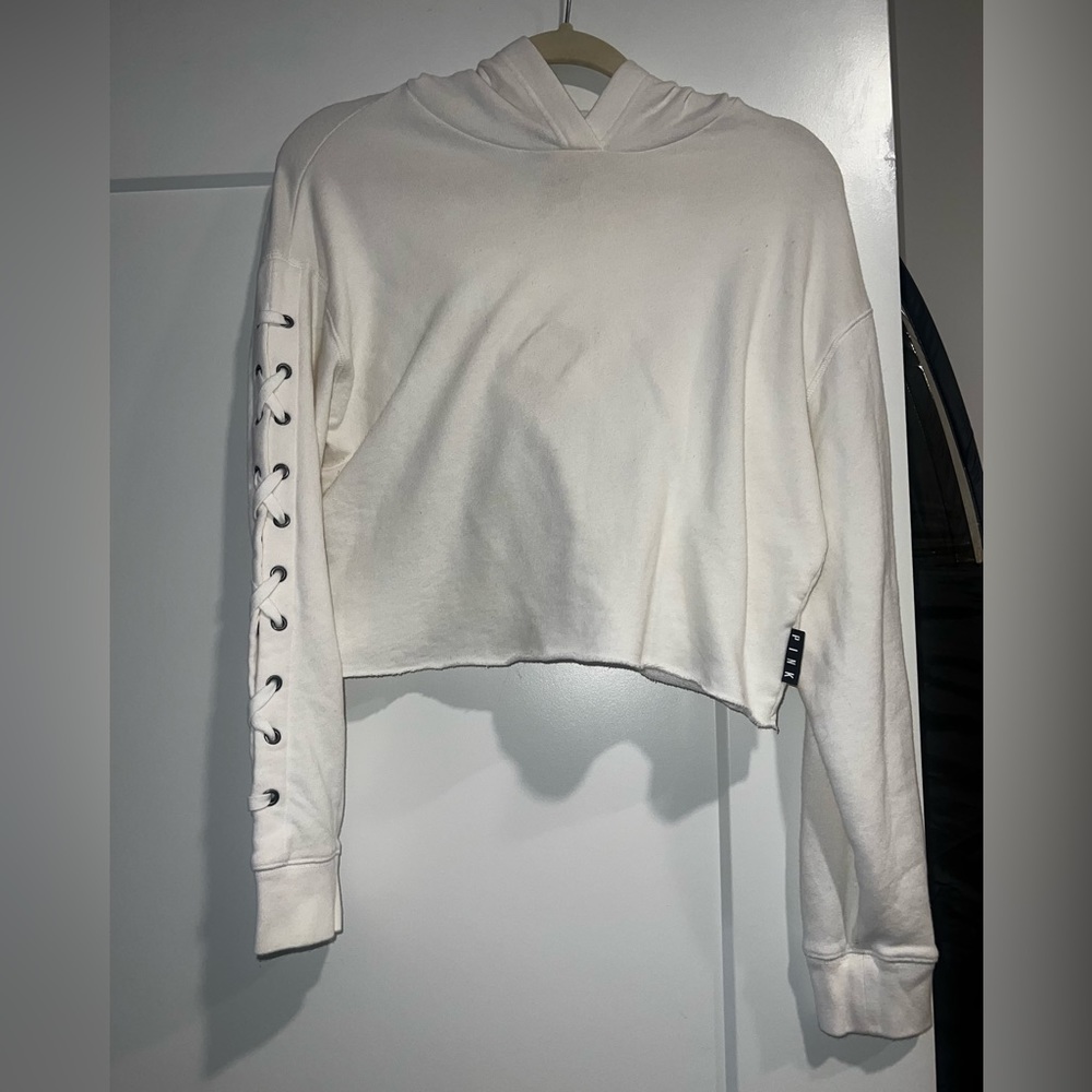 VS pink cropped hoodie